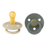 Bibs Colour, smoczek uspokajający, kauczukowy, okrągły, rozmiar 2, Vanilla & Pine, od 6 miesiąca, 2 sztuki - miniaturka zdjęcia produktu