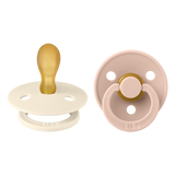 Bibs Colour, smoczek uspokajający, kauczukowy, symetryczny, rozmiar 2, Ivory & Blush, od 6 miesiąca, 2 sztuki - miniaturka zdjęcia produktu