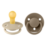 Bibs De Lux, smoczek uspokajający, kauczukowy, okrągły, rozmiar 1, Vanilla & Dark Oak, od urodzenia, 2 sztuki - miniaturka zdjęcia produktu