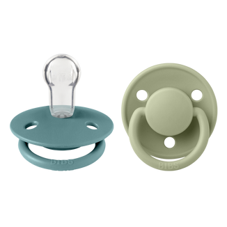 Bibs De Lux, smoczek uspokajający, 0-36 miesięcy, silikonowy, okrągły, rozmiar one-size, Island Sea & Sage, 2 sztuki USZKODZONE OPAKOWANIE - zdjęcie produktu