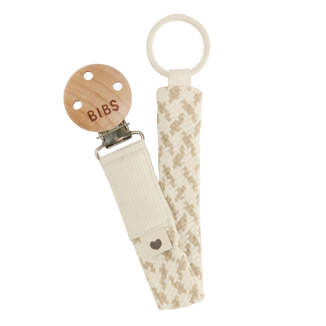 Bibs Pacifier Clip Braided, zawieszka do smoczka, pleciona, Ivory & Vanilla, 1 sztuka - zdjęcie produktu