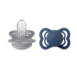 Bibs Supreme, smoczek uspokajający, silikonowy, symetryczny, rozmiar 1, Cloud & Steel Blue, od urodzenia, 2 sztuki - miniaturka zdjęcia produktu