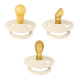 Zestaw Bibs Try-It Collection Colour, smoczki uspokajające, kauczukowe, rozmiar 1, 0-6 miesięcy, Ivory, 3 sztuki - miniaturka zdjęcia produktu