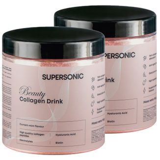 Zestaw Supersonic Beauty Collagen Drink, smak porzeczka-mięta, 2 x 185 g - zdjęcie produktu