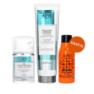 Zestaw Apis Dead Sea Minerals, Optima, krem nawilżający 30+, na dzień i na noc, 50 ml + nawilżająca maseczka do twarzy, 100 ml + mandarynkowy żel pod prysznic, 50 ml gratis - zdjęcie produktu