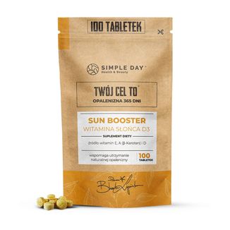 Simple Day Sun Booster, witaminy E, A i D, 100 tabletek - zdjęcie produktu