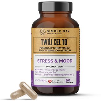 Simple Day Stress & Mood, 60 kapsułek KRÓTKA DATA Simple Day Stress & Mood, 60 kapsułek KRÓTKA DATA - zdjęcie produktu