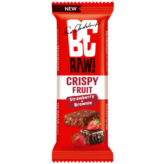 BeRAW! Crispy Fruit, baton, strawberry & brownie, 40 g - zdjęcie produktu