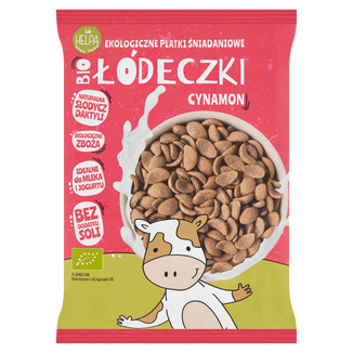 Helpa Bio Łódeczki Cynamon, ekologiczne płatki śniadaniowe, 260 g KRÓTKA DATA Helpa Bio Łódeczki Cynamon, ekologiczne płatki śniadaniowe, 260 g KRÓTKA DATA - zdjęcie produktu