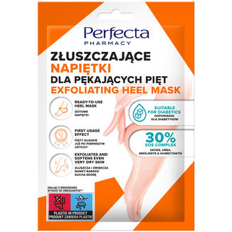 Perfecta Pharmacy, złuszczające napiętki w płacie dla pękających pięt, 59 ml - zdjęcie produktu