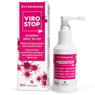 Fytofontana ViroStop, doustny spray ochronny przed wirusami wywołującym zapalenie górnych dróg oddechowych, 30 ml - zdjęcie produktu
