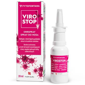 Fytofontana ViroStop, spray do nosa chroniący przed wirusami wywołującym zapalenie górnych dróg oddechowych, 20 ml - zdjęcie produktu