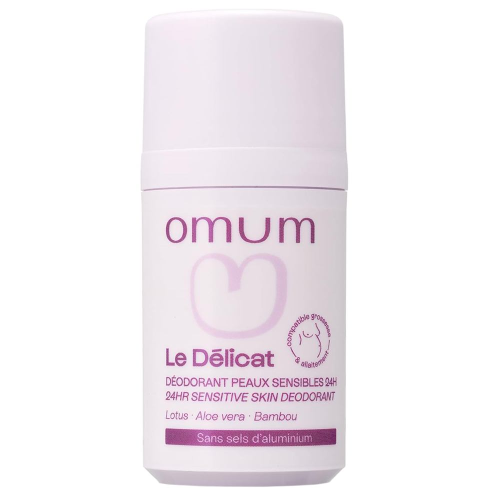 Omum Omum Delikatny, naturalny dezodorant do skóry wrażliwej, dla kobiet w ciąży i karmiących, 50 ml — Składniki i ocena