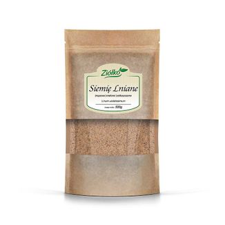 Ziółko Siemię lniane, brązowe, mielone, odtłuszczone, 500 g - zdjęcie produktu