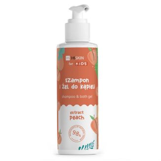 Hiskin Kids, szampon i żel do mycia ciała 2w1, brzoskwinia i papaja, 280 ml - zdjęcie produktu