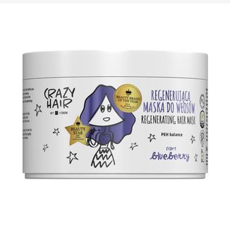 Hiskin Crazy Hair, maska do włosów na noc, jagoda, 300 ml - zdjęcie produktu