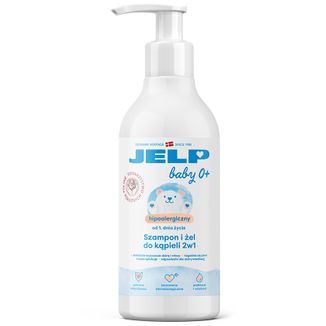 Jelp Baby 0+, hipoalergiczny szampon i żel do kąpieli, od 1 dnia życia, 400 ml USZKODZONE OPAKOWANIE - zdjęcie produktu