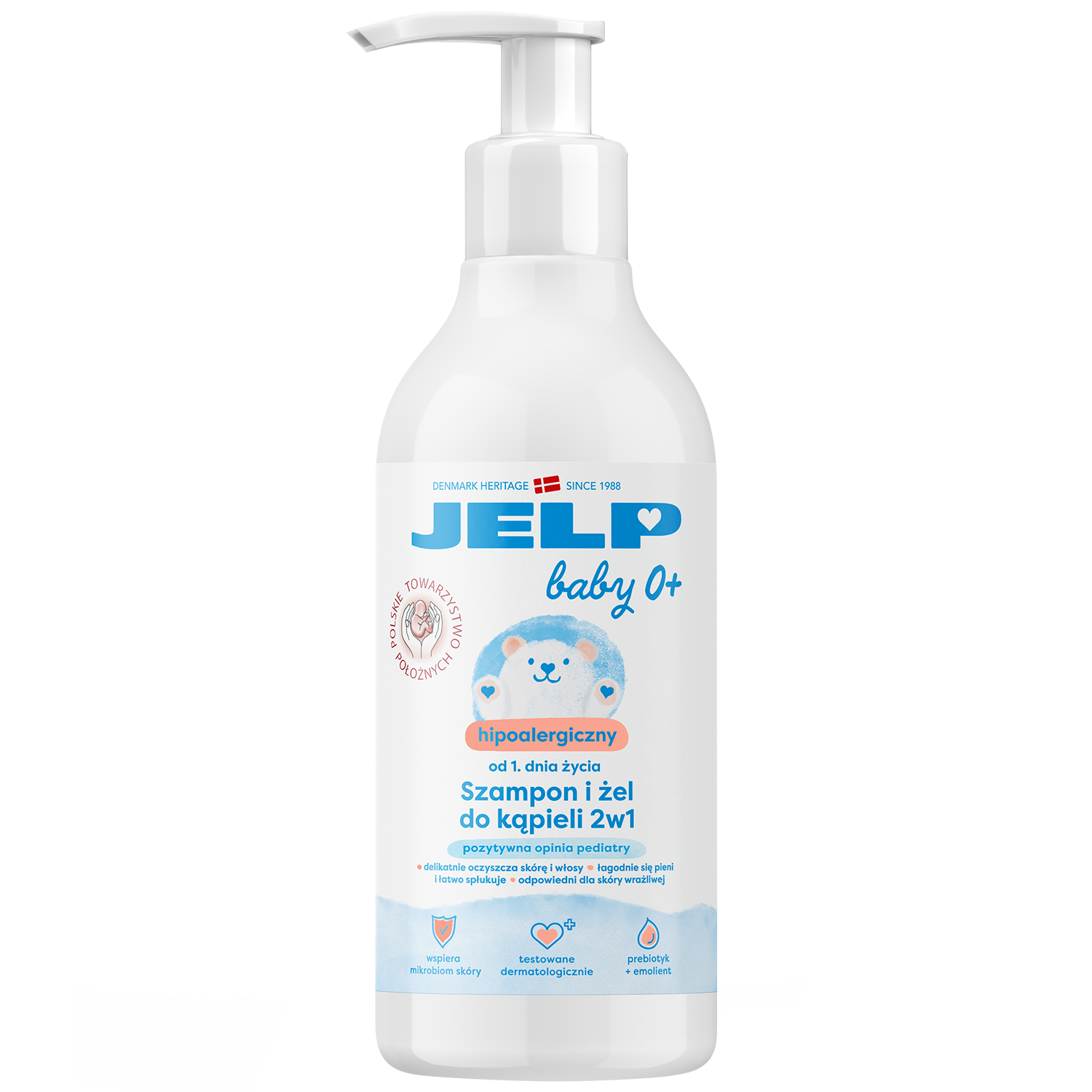 Nieznana Jelp Baby 0+, hipoalergiczny szampon i żel do kąpieli, od 1 dnia życia, 400 ml
