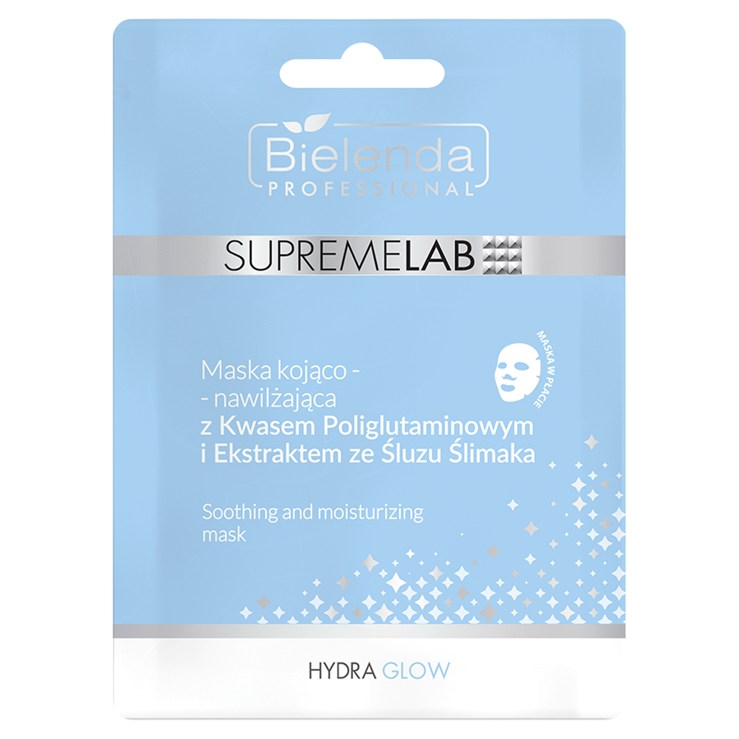 Nieznana Bielenda Professional SupremeLAB Hydra Glow, maska kojąco-nawilżająca z  kwasem poliglutaminowym i ekstraktem ze śluzu ślimaka, 1 sztuka — Inhaltsstoffe und Bewertung