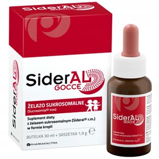 Sideral Gocce, butelka, 30ml + proszek w saszetce 1,9g  - zdjęcie produktu