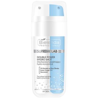 Bielenda Professional SupremeLAB Hydra Glow, dwufazowy nawadniający hydro-koncentrat z ekstraktem ze śluzu ślimaka, 30 ml - zdjęcie produktu