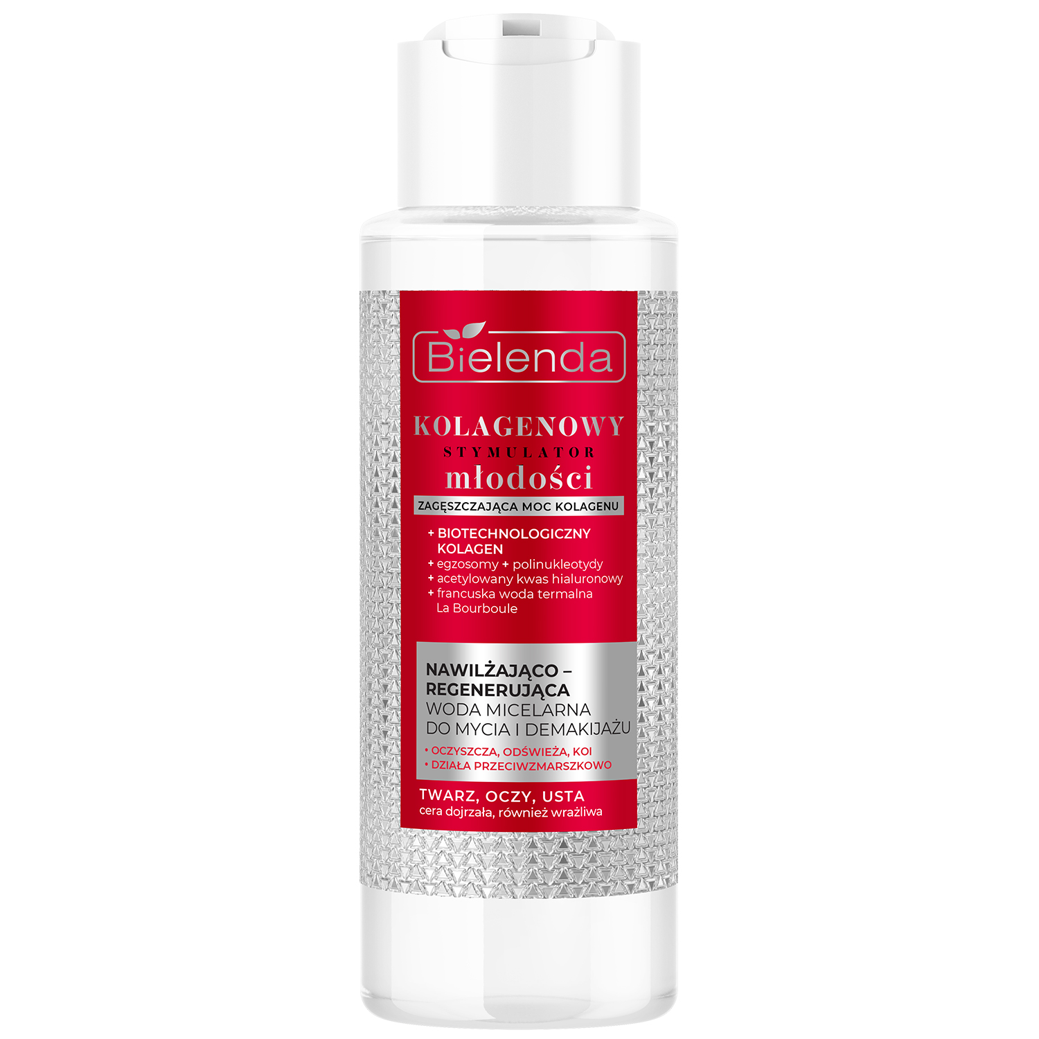 Nieznana Bielenda mit Kollagen Stymulator Jugend, feuchtigkeitsspendend-regenerierend Mizellenwasser zur Reinigung und Abschminken, Gesicht, Augen, Lippen 400 ml — Inhaltsstoffe und Bewertung