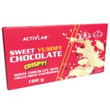 Activlab Sweet Yummy Chocolate Crispy, czekolada biała z liofilizowaną maliną, 100 g - miniaturka zdjęcia produktu