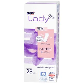 Seni Lady Slim, wkładki urologiczne, Micro, 28 sztuk USZKODZONE OPAKOWANIE - zdjęcie produktu