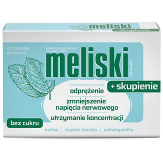 Meliski + Skupienie, 20 pastylek do ssania - zdjęcie produktu