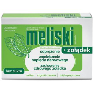 Meliski + Żołądek, 20 pastylek do ssania - zdjęcie produktu