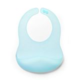 BabyOno, ultracienki śliniak silikonowy, niebieski, od 6 miesiąca, 1 sztuka - miniaturka zdjęcia produktu