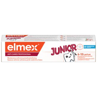 Elmex Anti-Caries Professional Junior, pasta do zębów dla dzieci, 6-12 lat, 75 ml KRÓTKA DATA - zdjęcie produktu