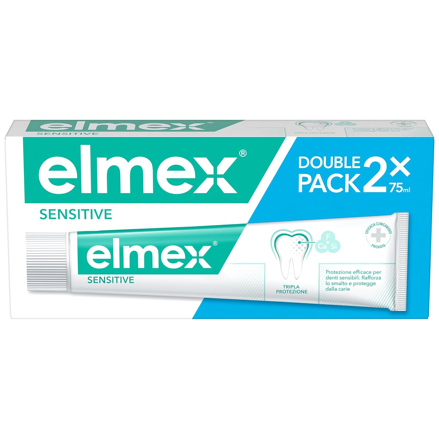 Elmex Elmex Sensitive, Zahnpasta, 2 x 75 ml — Inhaltsstoffe und Bewertung