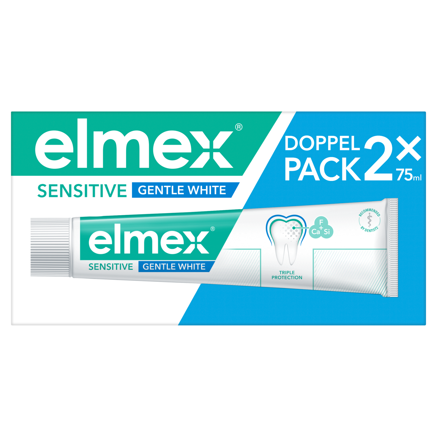Elmex Elmex Sensitive Gentle White, Zahnpasta, 2 x 75 ml — Inhaltsstoffe und Bewertung