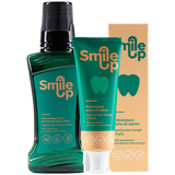 Zestaw SmileUp, naturalna, wybielająca pasta do zębów, bez fluoru, egzotyczne mango z miętą, 75 ml + płyn do płukania jamy ustnej, 250 ml USZKODZONE OPAKOWANIE - miniaturka zdjęcia produktu