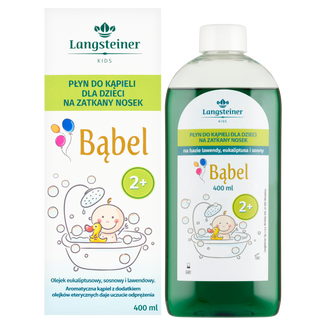 Langsteiner Kids Bąbel, płyn do kąpieli dla dzieci na zatkany nosek, od 2 lat, 400 ml USZKODZONE OPAKOWANIE - zdjęcie produktu