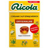Ricola Oryginalne, szwajcarskie cukierki ziołowe, bez cukru, 40 g - miniaturka zdjęcia produktu