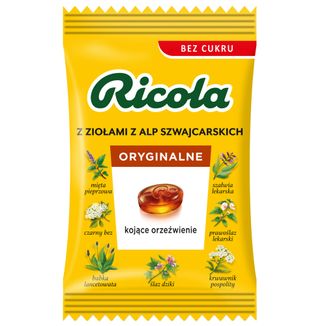 Ricola Oryginalne, szwajcarskie cukierki ziołowe, bez cukru, 68 g - zdjęcie produktu