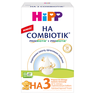 Hipp HA 3 Combiotik, preparat do dalszego żywienia niemowląt, od 12 miesiąca, 350 g - zdjęcie produktu