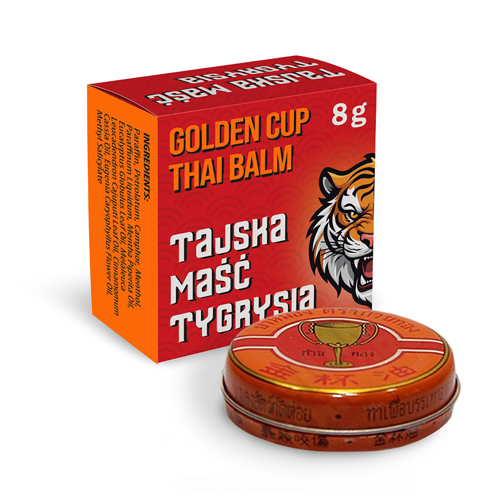 Nieznana Golden Cup Balm, tajska maść tygrysia, 8 g — Inhaltsstoffe und Bewertung