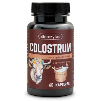 Skoczylas Colostrum, siara bydlęca z inuliną, 60 kapsułek - zdjęcie produktu