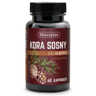 Skoczylas Kora Sosny z Argininą, 60 kapsułek - zdjęcie produktu