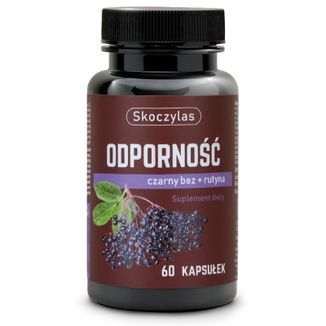 Skoczylas Odporność, czarny bez i rutyna, 60 kapsułek KRÓTKA DATA Skoczylas Odporność, czarny bez i rutyna, 60 kapsułek KRÓTKA DATA - zdjęcie produktu