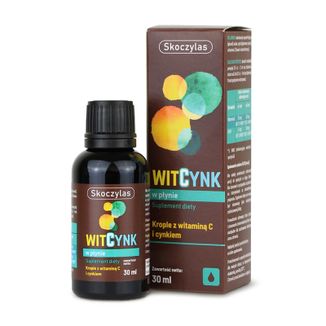 Skoczylas WitCynk, witamina C z cynkiem, krople, 30 ml - zdjęcie produktu