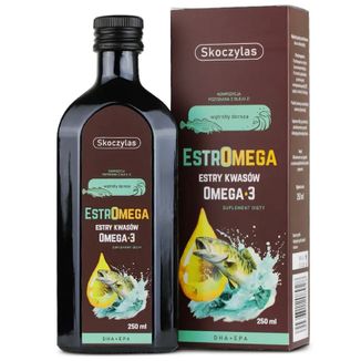 Skoczylas Estromega, rybie kwasy Omega 3 DHA+EPA, 250 ml - zdjęcie produktu