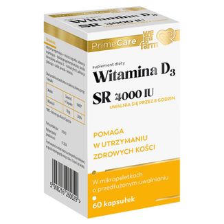 Wegafarm Witamina D3 SR 4000 IU, 60 kapsułek - zdjęcie produktu