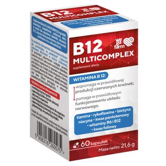 Wegafarm B12 Multicomplex, 60 kapsułek - zdjęcie produktu