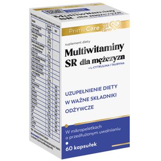 Wegafarm Multiwitaminy SR dla mężczyzn, 60 kapsułek - zdjęcie produktu