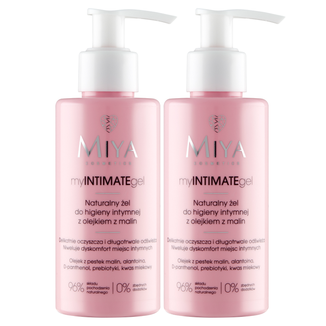 Zestaw Miya myINTIMATEgel, naturalny żel do higieny intymnej z olejkiem z malin, 2 x 140 ml - zdjęcie produktu