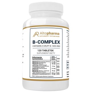 AltoPharma B-Complex, 100% RWS, 120 tabletek - zdjęcie produktu